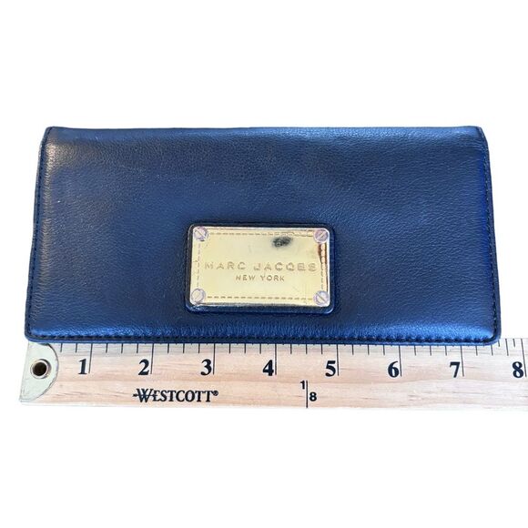 Marc by Marc Jacobs Classic Open Face Black Leather Wallet - Picture 8 of 10